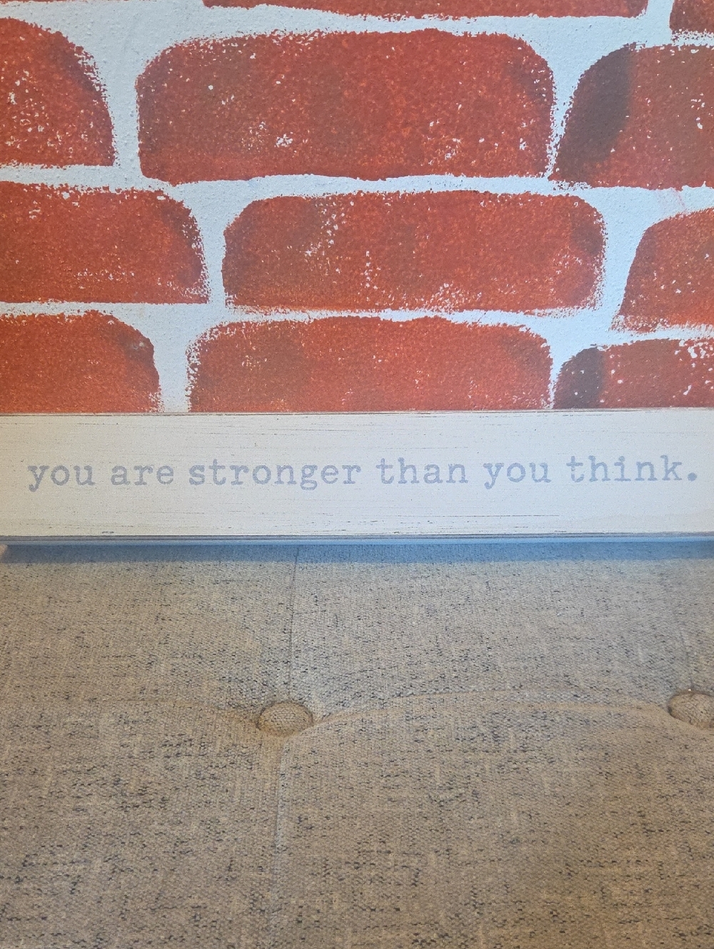 ✨️ Inspirational Wall Art Sign: "You Are Stronger Than You Think." By Sixtrees✨️